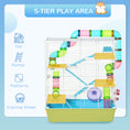 Load image into Gallery viewer, Hamster Cage, Large Small Animal House, 5-Level Guinea Pig Cage Gerbil Haven, Tunnel Tube System, with Water Bottle, Exercise Wheel, Food Dish, Ramps, Light Blue
