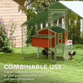 Load image into Gallery viewer, Walk-in Chicken Run, Galvanised Chicken Coop with Water-Resistant and UV-Resistant Cover, Feeding Door, Hanging Feeder, Perch, Hen Poultry House, for 6-8 Chickens, Ducks, Rabbits, Geese
