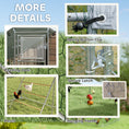 Load image into Gallery viewer, Walk-in Chicken Run, Galvanised Chicken Coop with Water-Resistant and UV-Resistant Cover, Feeding Door, Hanging Feeder, Perch, Hen Poultry House, for 6-8 Chickens, Ducks, Rabbits, Geese

