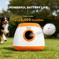 Load image into Gallery viewer, Dog Ball Launcher Automatic, 26-79 FT Adjustable Distance, Rechargeable Dog Ball Thrower with 6 ETPU Tennis Fetch Toys 2.5", Low Noise, Remote Control, for Medium to Large Breeds, Orange
