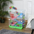 Load image into Gallery viewer, 5 Tiers Hamster Cage Portable Animal Travel Carrier Habitat with Exercise Wheels Play Tube Water Bottle Dishes House Ladder for Gerbils, Green
