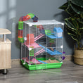 Load image into Gallery viewer, 5 Tier Hamster Cage, Gerbil Cage with Tube Exercise Wheels, Tunnel, Water Bottle, Dishes, 58H x 46L x 30Wcm, Green
