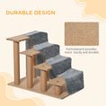 Load image into Gallery viewer, Dog Steps for Sofa, 4 Steps Dog Stairs, Pet Stairs, with Washable Plush Cover, for Small Breeds, Cats - Light Grey
