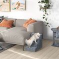 Load image into Gallery viewer, Dog Steps for Sofa, 4 Steps Dog Stairs, Pet Stairs, with Washable Plush Cover, for Small Breeds, Cats - Light Grey
