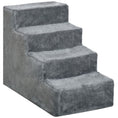Load image into Gallery viewer, Dog Steps for Sofa, 4 Steps Dog Stairs, Pet Stairs, with Washable Plush Cover, for Small Breeds, Cats - Light Grey
