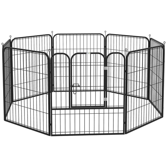 Dog Pen 8 Panels Puppy Pen Heavy Duty Pet Playpen for Indoor Outdoor for Dogs, Rabbits, Ducks 80cm High
