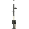 Load image into Gallery viewer, Floor to Ceiling Cat Tree, 5-Tier Cat Tower Adjustable Height 87"-94.5" with Sisal Scratching Post, Condo, Hammock, Ramp, Perches, Climbing Activity Center for Indoor Kitten
