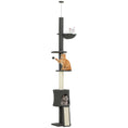 Load image into Gallery viewer, Floor to Ceiling Cat Tree, 5-Tier Cat Tower Adjustable Height 87"-94.5" with Sisal Scratching Post, Condo, Hammock, Ramp, Perches, Climbing Activity Center for Indoor Kitten
