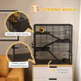 Load image into Gallery viewer, PawHut Large Hamster Cage with Deep Tempered Glass Bottom, 4 Tiers Hamster Tank with Running Wheel, Hut, Water Bottle, Dish, Rat Cage for Syrian, Dwarf, Gerbils, Mouse, 31" x 19" x 31.5", Black
