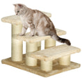 Load image into Gallery viewer, Pet Stairs 3-step Pet Ladder Cat dog Stairs Climb Ladder Cat Tree, Beige
