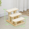Load image into Gallery viewer, Pet Stairs 3-step Pet Ladder Cat dog Stairs Climb Ladder Cat Tree, Beige
