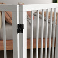 Load image into Gallery viewer, Free Standing Pet Gate, Foldable Dog Gates with 2 Support Feet, 4 Panels for Doorway Stairs, 30" High Wooden Pet Fence for Small Medium Dogs, Indoor Use, White
