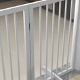 Load image into Gallery viewer, Free Standing Pet Gate, Foldable Dog Gates with 2 Support Feet, 4 Panels for Doorway Stairs, 30" High Wooden Pet Fence for Small Medium Dogs, Indoor Use, White
