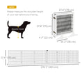 Load image into Gallery viewer, Wooden Pet Gate, Dog Safety Barrier, Freestanding Foldable Fence, w/ 6 Panels, 2 Support Feet, for House Doorway Stairs, Small & Medium Dogs, White
