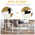 Load image into Gallery viewer, Wooden Pet Gate, Dog Safety Barrier, Freestanding Foldable Fence, w/ 6 Panels, 2 Support Feet, for House Doorway Stairs, Small & Medium Dogs, White
