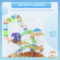 Load image into Gallery viewer, 5 Tiers Hamster Cage Portable Animal Travel Carrier Habitat with Exercise Wheels Play Tube Water Bottle Dishes House Ladder for Gerbils, Orange
