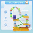 Load image into Gallery viewer, 5 Tiers Hamster Cage Portable Animal Travel Carrier Habitat with Exercise Wheels Play Tube Water Bottle Dishes House Ladder for Gerbils, Orange
