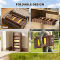 Load image into Gallery viewer, Foldable Dog Ramp for Cars High Bed, Portable 10-Step Dog Stairs with Non-Slip Strips & Pads, Lightweight Pet SUV Truck Steps, Support Up to 68 KG, Brown
