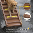 Load image into Gallery viewer, Dog Stairs for Car Truck SUV, Foldable Dog Ramp for Medium Small Dogs, Folding Pet Stairs with Non-slip Strips & Pads, Supports Up to 150 lbs (10 Steps), Brown
