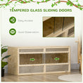 Load image into Gallery viewer, Reptile Terrarium Vivarium Habitat w/ Transparent Sliding Doors, Breathable Mesh, for Lizards, Horned Frogs, Snakes and Chameleons, 100 x 47 x 47cm

