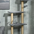 Load image into Gallery viewer, Floor to Ceiling Cat Tree for Indoor Cats, 6-Tier Play Tower Climbing Activity Center with Scratching Post, Platforms, Bed, Hammock, Adjustable Height 230-250cm, Grey
