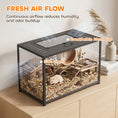 Load image into Gallery viewer, Hamster Cage, Chewproof Metal Rat Cage with Deep Base, Openable Top & Excellent Ventilation, Transparent Small Animal Habitat for Syrian Dwarf Hamster, Gerbil, 80 x 45 x 50.5 cm, Black
