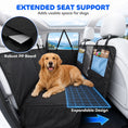 Load image into Gallery viewer, Dog Car Seat Cover, Waterproof Dog Travel Hammock with Non-Slip & Anti-Scratch Surface, Mesh Window and Pockets, Foldable Back Seat Cover for Cars, Trucks and SUVs, Blue
