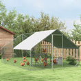 Load image into Gallery viewer, Chicken Run Galvanised Walk-in Chicken Coop Hen Poultry House Cage Rabbit Hutch Pet Playpen Garden w/ Water-Resist Cover, 3 x 4 x 2m
