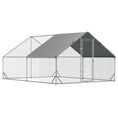 Load image into Gallery viewer, Chicken Run Galvanised Walk-in Chicken Coop Hen Poultry House Cage Rabbit Hutch Pet Playpen Garden w/ Water-Resist Cover, 3 x 4 x 2m
