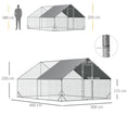 Load image into Gallery viewer, Chicken Run Galvanised Walk-in Chicken Coop Hen Poultry House Cage Rabbit Hutch Pet Playpen Garden w/ Water-Resist Cover, 3 x 4 x 2m
