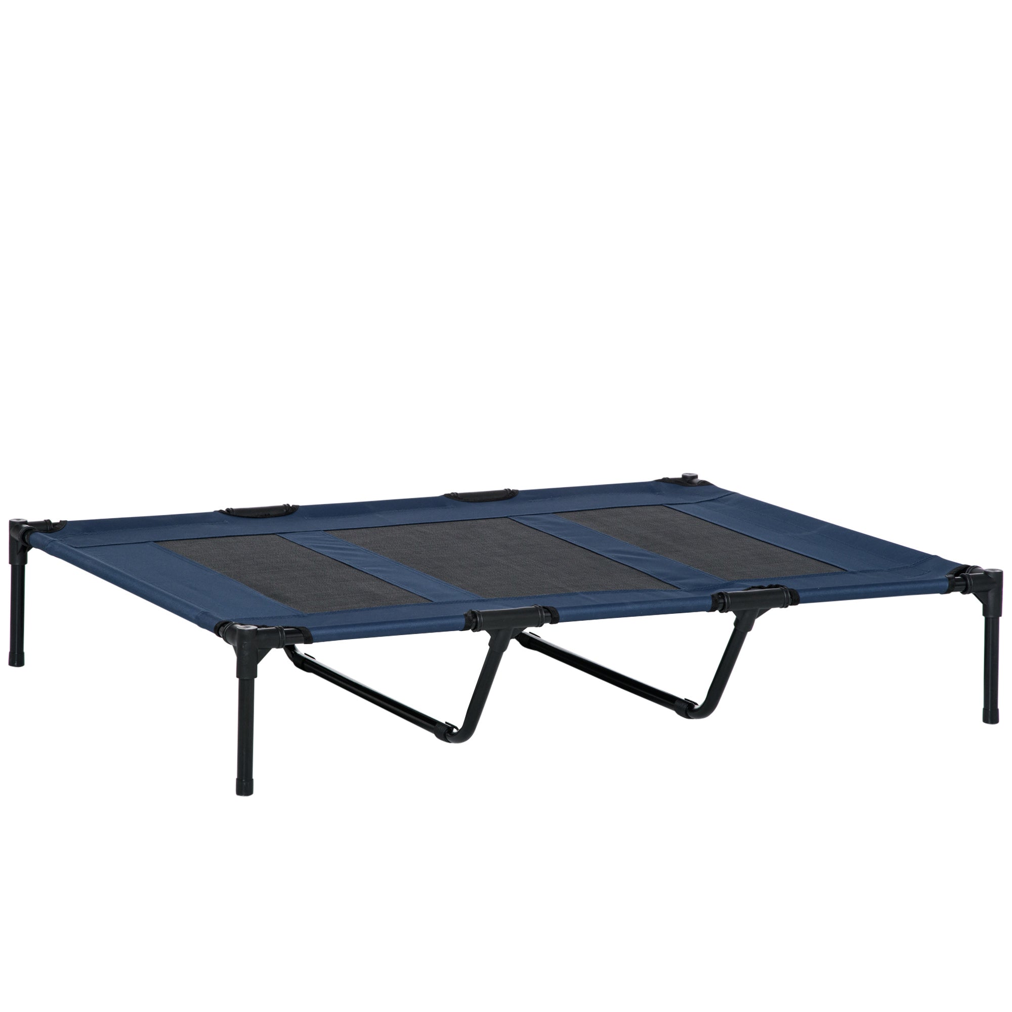 Elevated Dog Bed, Raised Dog Cot for XL Sized Dogs, Indoor & Outdoor, 48" x 36" x 9", Dark Blue