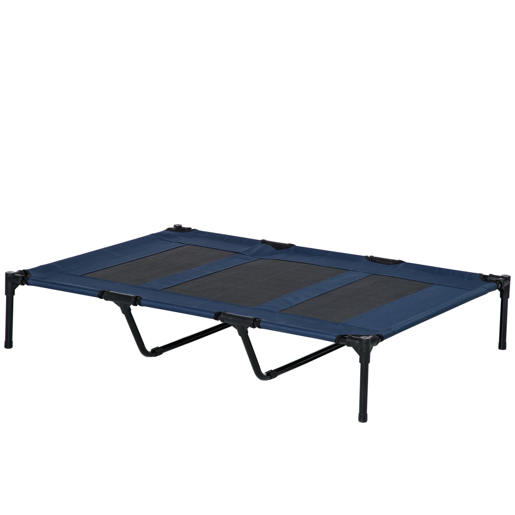 Elevated Dog Bed, Raised Dog Cot for XL Sized Dogs, Indoor & Outdoor, 48" x 36" x 9", Dark Blue