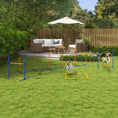 Load image into Gallery viewer, 4 Pieces Dog Agility Training Equipment Dog Obstacle Course, Pet Outdoor Games with Weave Poles, Adjustable Hurdle, Jump Ring, Pause Box, Whistle, Balls, Carry Bag, Orange
