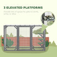 Load image into Gallery viewer, Wooden Cat House, 71" Catio Outdoor Cat Enclosure with Three Platforms, Large Door and Weather-Resistant Roof, for Multiple Cats, Grey
