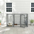 Load image into Gallery viewer, Wooden Cat House, 71" Catio Outdoor Cat Enclosure with Three Platforms, Large Door and Weather-Resistant Roof, for Multiple Cats, Grey

