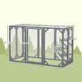 Load image into Gallery viewer, Wooden Cat House, 71" Catio Outdoor Cat Enclosure with Three Platforms, Large Door and Weather-Resistant Roof, for Multiple Cats, Grey
