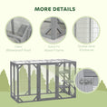 Load image into Gallery viewer, Wooden Cat House, 71" Catio Outdoor Cat Enclosure with Three Platforms, Large Door and Weather-Resistant Roof, for Multiple Cats, Grey
