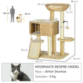 Load image into Gallery viewer, 95cm Cat Tree for Indoor Cats, Cat Tower with Scratching Posts, Ramp, Condo, Toy Balls, Platform, Bed, Ramp - Beige
