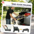 Load image into Gallery viewer, Dog Stroller for Large Dogs, One-Click Folding 4 Wheel Large Pet Stroller Wagon for Multiple Pets, All Terrain Spring Suspension w/ 8-Position Adjustable Handle, Mesh Window, Up to 88 LBS, Gray
