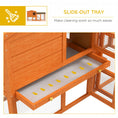 Load image into Gallery viewer, Rabbit Hutch Outdoor, 2 Tier Guinea Pig Hutch with Run, Ramp, Slide-out Tray, Asphalt Roof, 150 x 45 x 85cm
