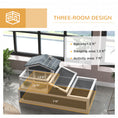 Load image into Gallery viewer, Tortoise House 3-Room Wooden Tortoise Enclosure Large Reptile Cage with 2 Stories, Ladder, Balcony, Tray, Openable Roof, 59H x 112L x 65Wcm, Grey
