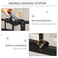 Load image into Gallery viewer, 29.1''-31.5'' Extra Wide Dog Gate with Cat Door with Stair Pressure Fit, Auto Close, Double Locking, for Doorways, Hallways, Stairs, Black
