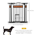 Load image into Gallery viewer, 29.1''-31.5'' Extra Wide Dog Gate with Cat Door with Stair Pressure Fit, Auto Close, Double Locking, for Doorways, Hallways, Stairs, Black
