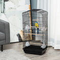 Load image into Gallery viewer, 36" Bird Cage for Finches, Canaries Budgies, Parrot Cage with Accessories, Handle, Black

