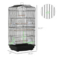 Load image into Gallery viewer, 36" Bird Cage for Finches, Canaries Budgies, Parrot Cage with Accessories, Handle, Black

