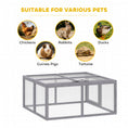 Load image into Gallery viewer, Rabbit Hutch Outdoor, Foldable Guinea Pig House, Portable Rabbit Run, Chicken Cage, Duck Coop with Openable Top, for 3 Bunnies, Ducks, Chickens, 110 x 105 x 50 cm
