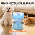 Load image into Gallery viewer, Cat Water Fountain for Drinking, 2.5L Cat Fountain Stainless Steel Automatic with Ultra-Silent Pump, Water-Level Window, 7 Filters
