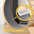 Load image into Gallery viewer, Cat Treadmill, Cat Exercise Wheel, 39.4 inch Kitten Running Wheel with Brake, Carpeted Runway for Exercise - Natural Wood Finish

