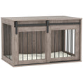 Load image into Gallery viewer, Dog Crate Furniture, Dog House Furniture Style for Large Breeds, Pet Kennel with Removable Cushion for Indoor Use, 98 x 58 x 61cm, Brown
