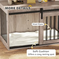 Load image into Gallery viewer, Dog Crate Furniture, Dog House Furniture Style for Large Breeds, Pet Kennel with Removable Cushion for Indoor Use, 98 x 58 x 61cm, Brown
